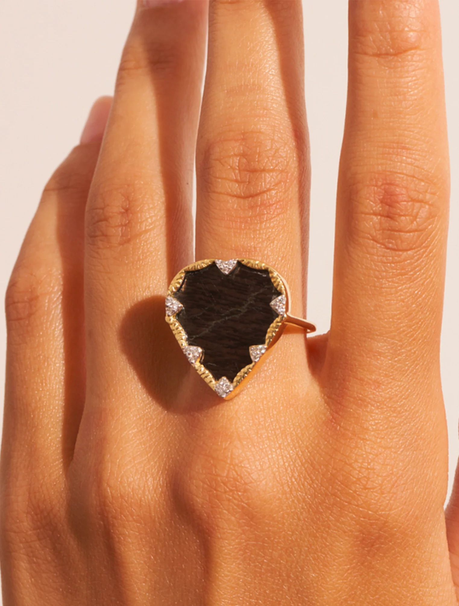 Bague Lima - Onyx Texturé – Image 2