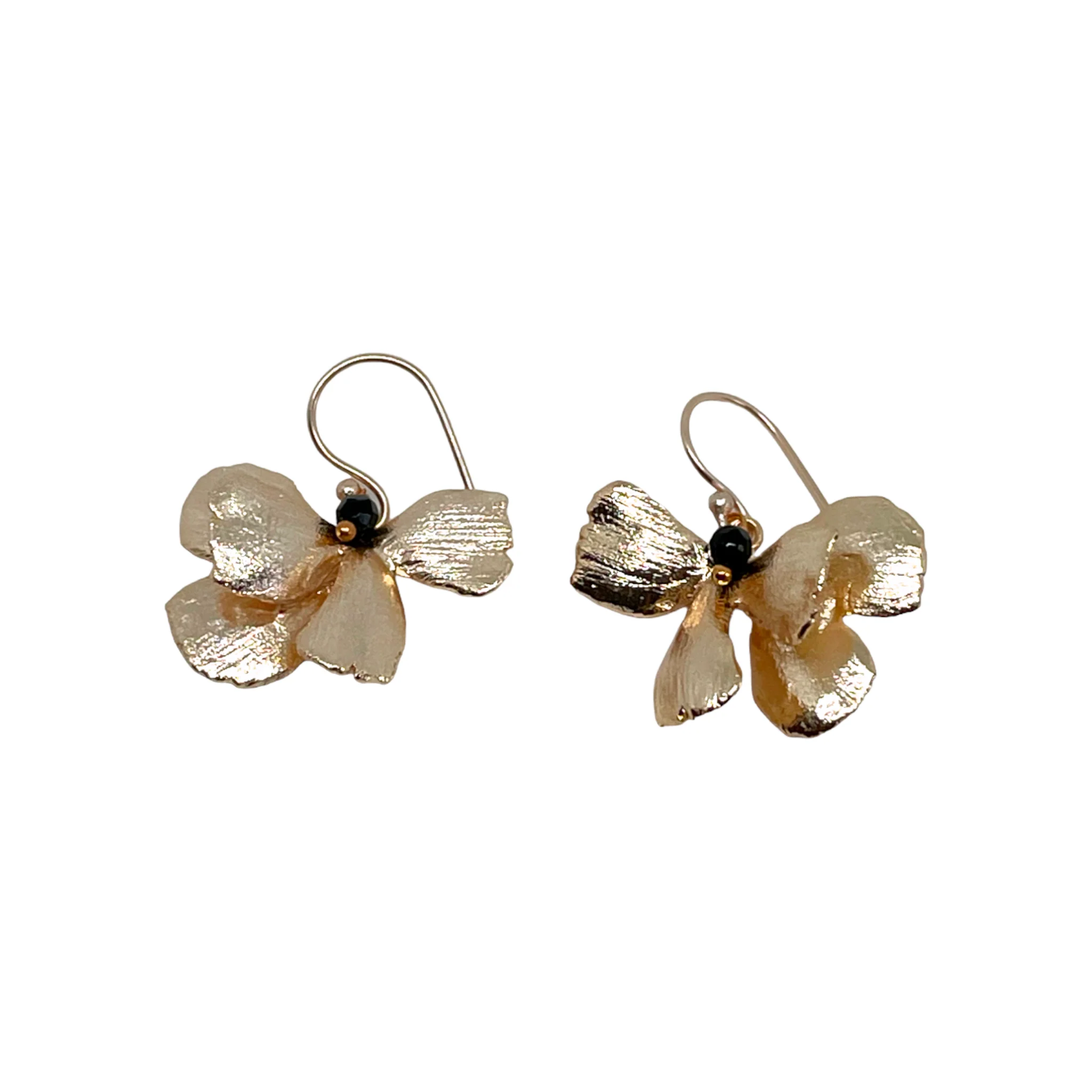Boucles d'Oreilles Pansy Dorées