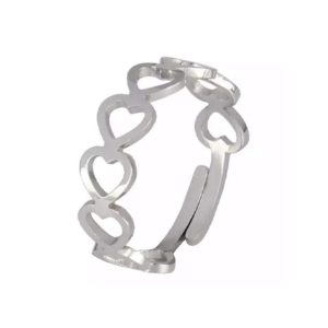 Bague Coeur ajustable femme