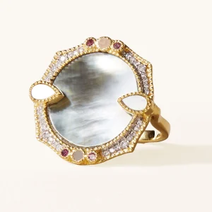 Bague Janih - Nacre Grise