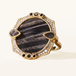 Bague Janih - Onyx Texturé