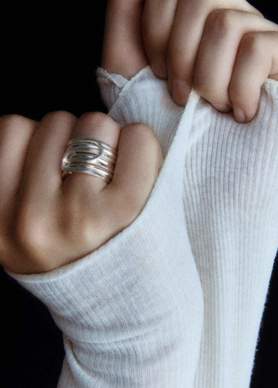 Bague argent multi anneaux – Forma – Image 2