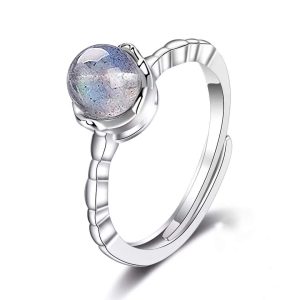Bague argent femme pierre de lune