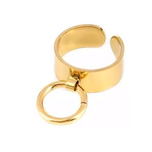Bague dorée acier inoxydable