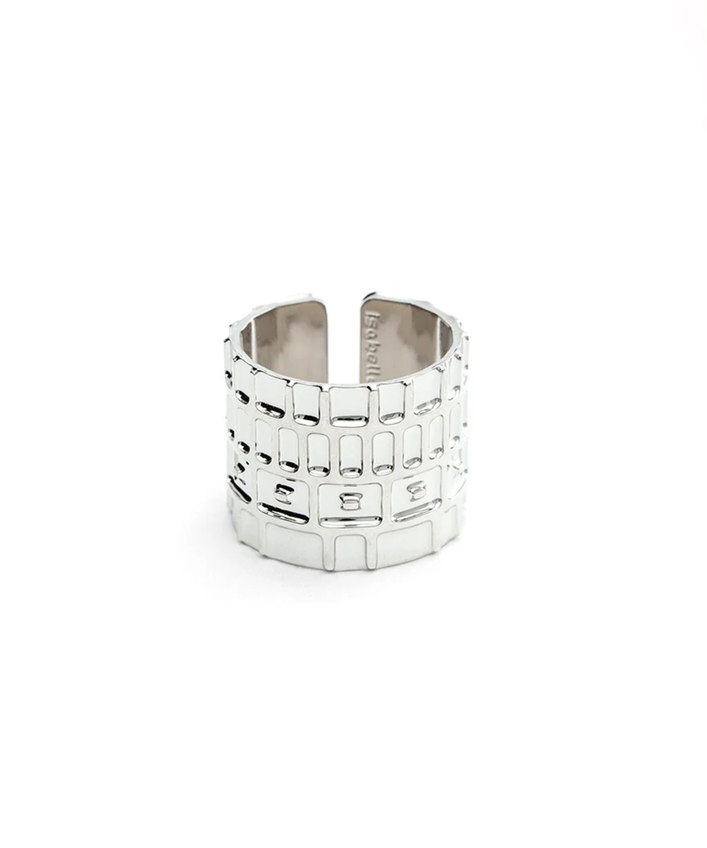 Bague large Gearing argent - Isabelle Michel – Image 3