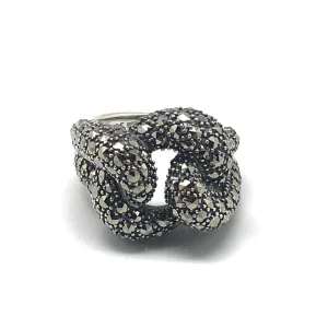 Bague noeud argent et marcassites