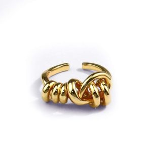 Bague noeud plaqué or