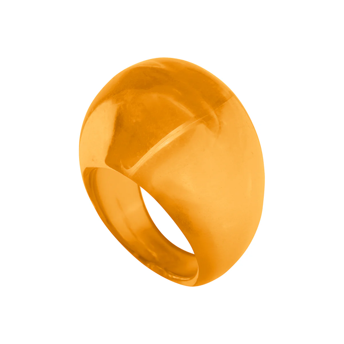 Bague Kara en Lucite orange transparente – Image 5