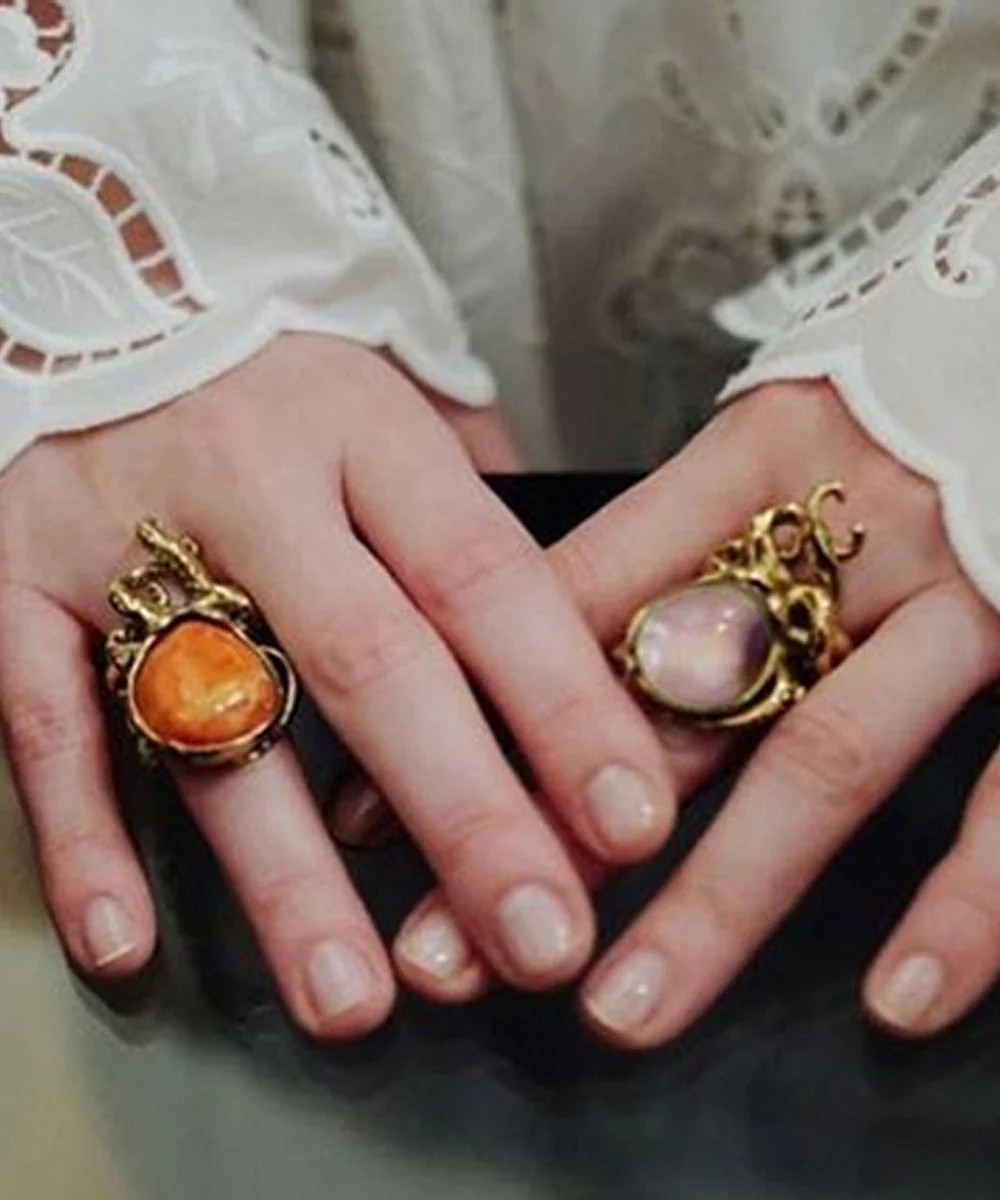 Bague Quartz fumé pieuvre en bronze - Bernard Delettrez – Image 2