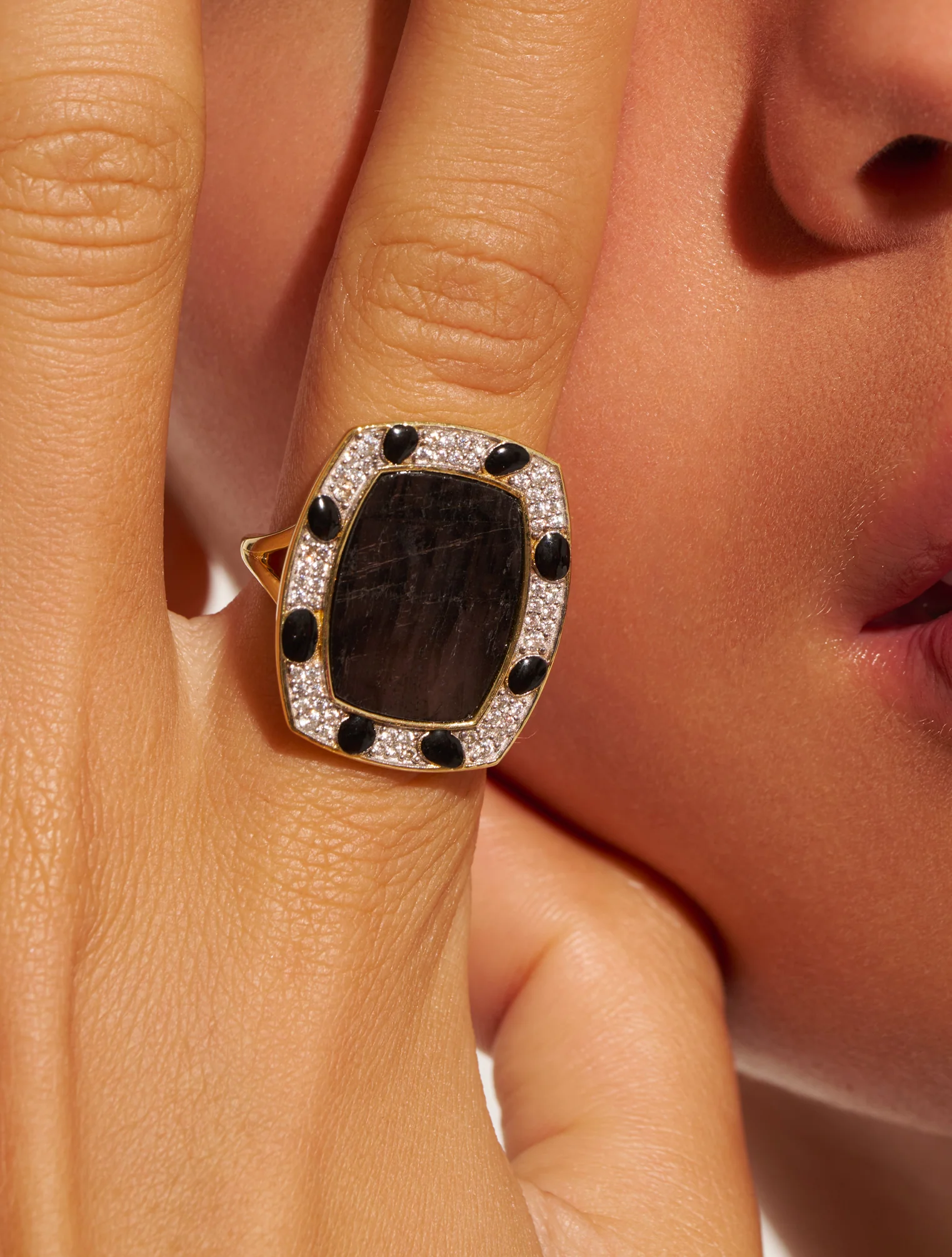 Bague Ranee - Onyx Texturé – Image 2