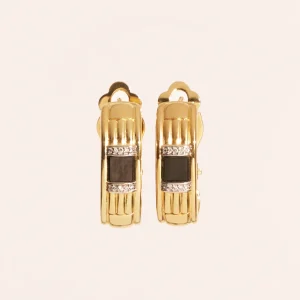 Boucles d'oreilles Amenza - Onyx Texturé