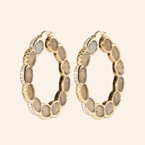 Boucles d'oreilles Amara - Labradorite