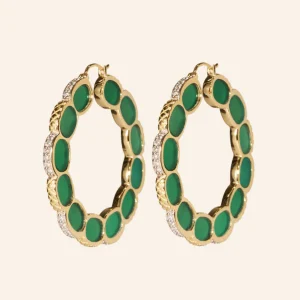 Boucles d'oreilles Amara - Onyx Vert