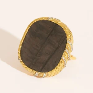 Bague Dona - Onyx Texturé