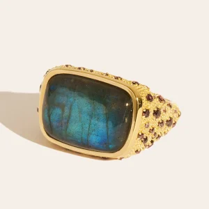 Bague Empreinte - Labradorite
