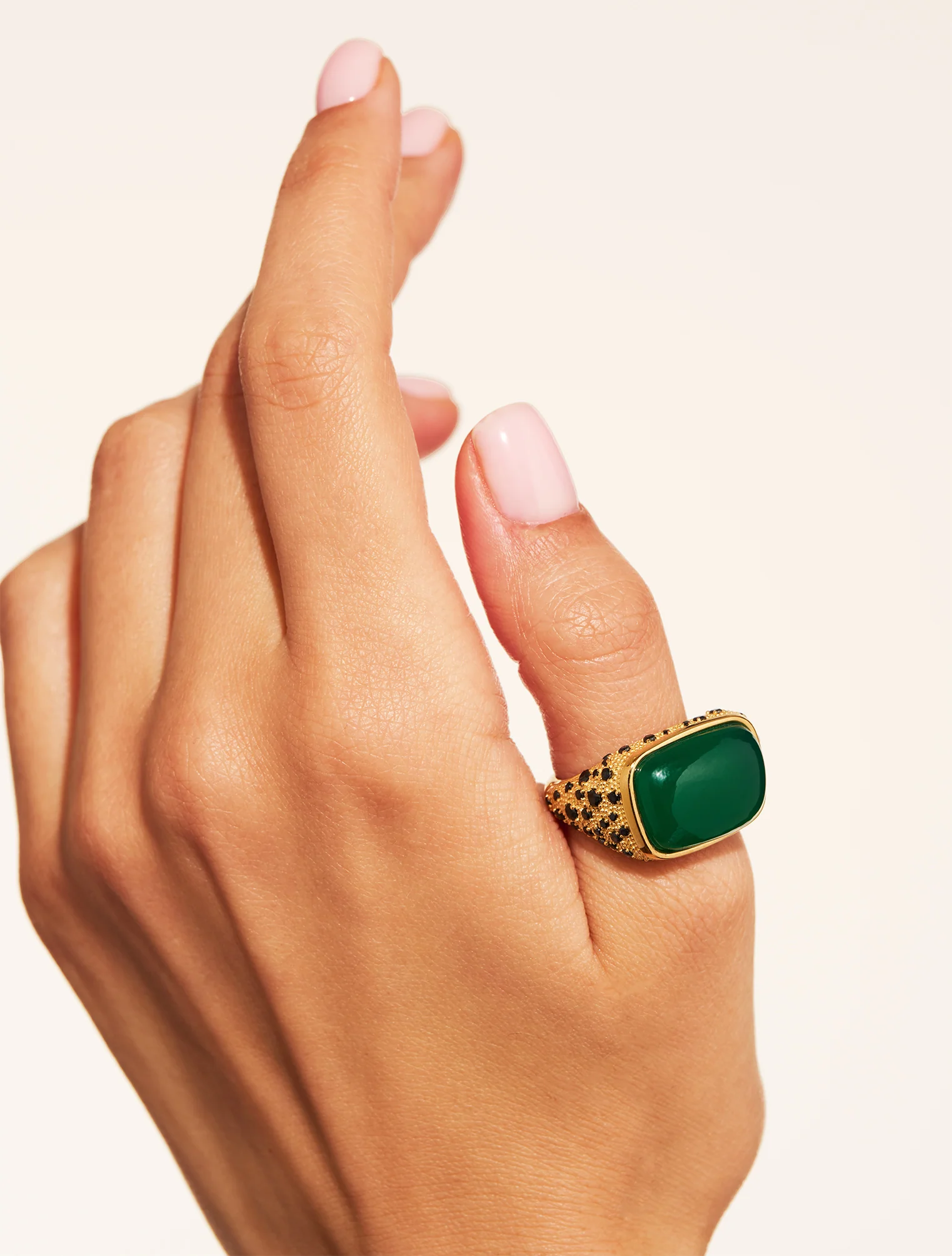 Bague Empreinte - Onyx Vert – Image 2