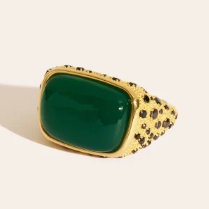 Bague Empreinte - Onyx Vert