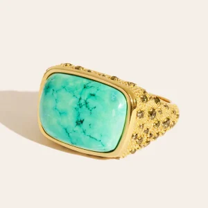Bague Empreinte - Turquoise
