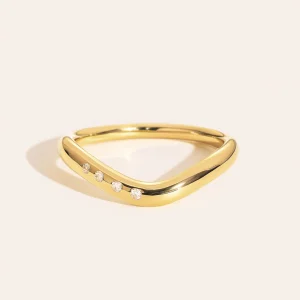 Bague Origine 4 zircons sertis