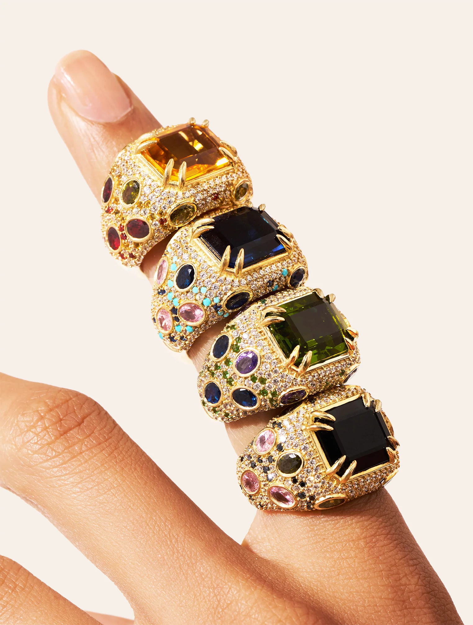 Bague Panthère - Quartz coloré vert – Image 5