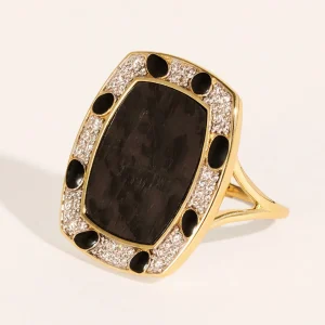 Bague Ranee - Onyx Texturé