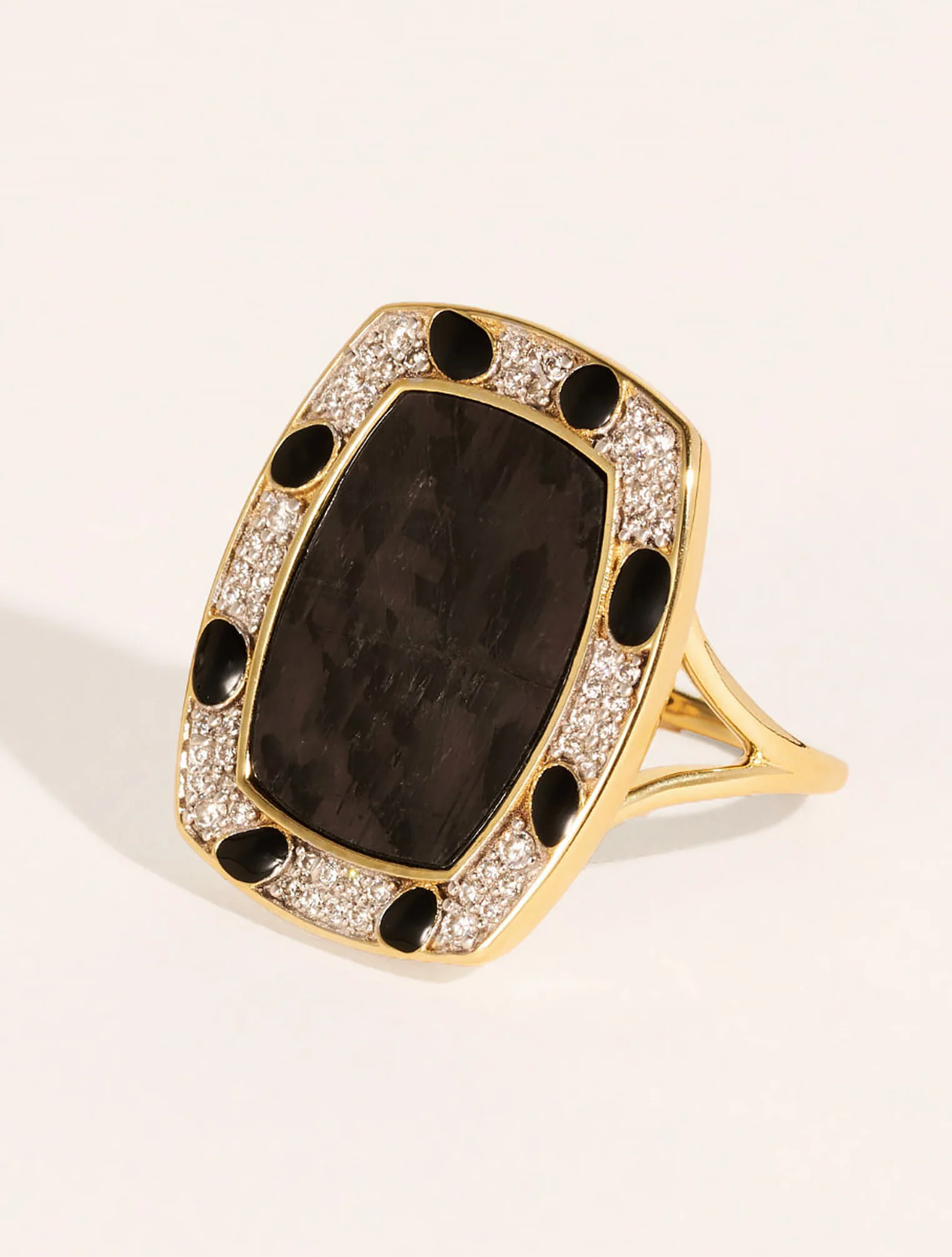 Bague Ranee - Onyx Texturé