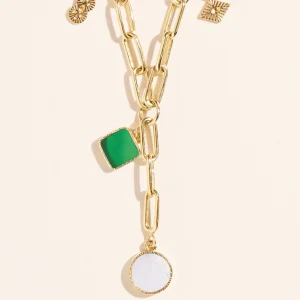 Sautoir Arya - Onyx Vert et Pierre de Lune