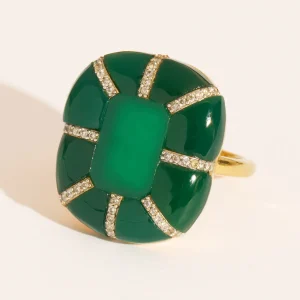 Bague Reem - Onyx Vert