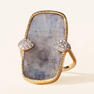 Bague Sangha - Onyx / Pierre de Lune