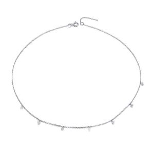 Bijoux fantaisie argent- ras du cou swarovski