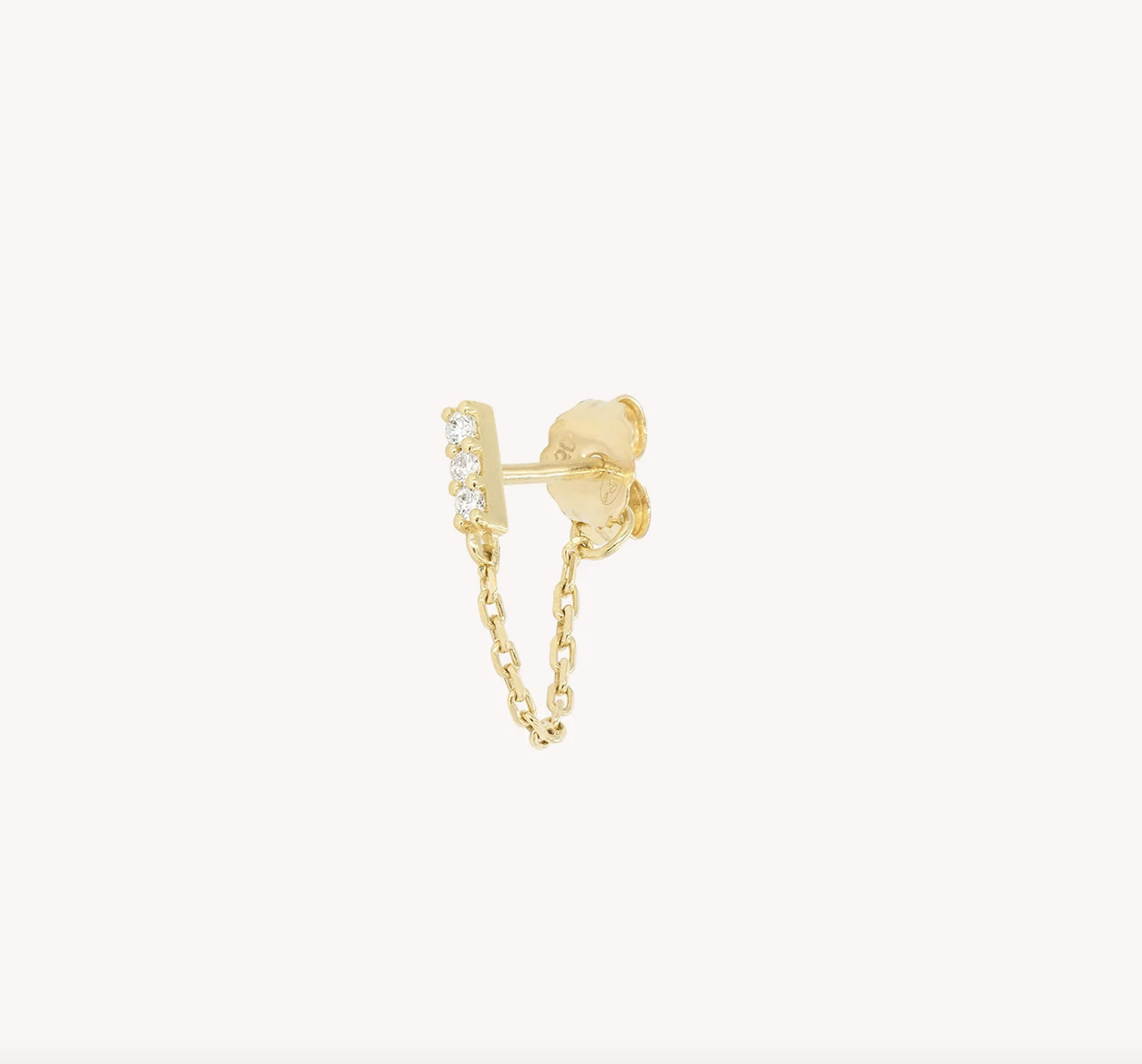 Boucle d’oreille or jaune et diamants blancs – Iris