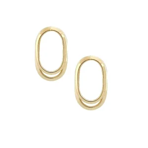 Boucles d'oreille WAY S dorées - Isabelle Michel