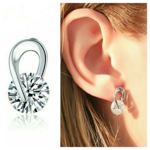 Boucles d&rsquo;oreilles Oxyde de zirconium – Blanc