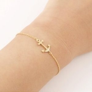 Bracelet ancre doré