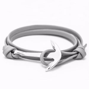 Bracelet  femme ancre cuir