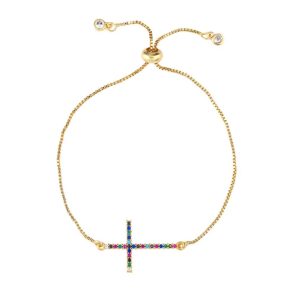 Bracelet arc en ciel – croix