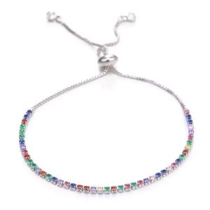 Bracelet arc en ciel plaqué argent