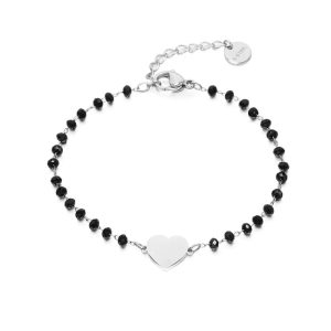 Bracelet cadeau femme- coeur argent