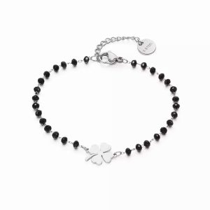 Bracelet cadeau femme- trefle argent