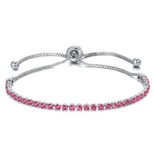 Bracelet femme strass rose
