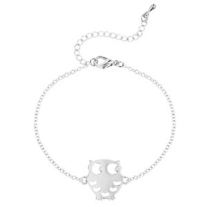 Bracelet hiboux argenté