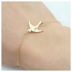 Bracelet femme hirondelle doré