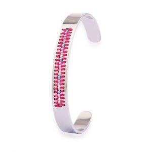 Bracelet fantaisie jonc argent