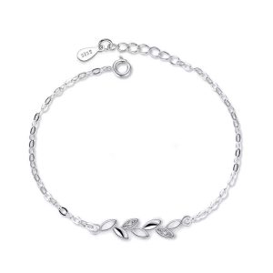 Bracelet laurier argent oxyde de zirconium