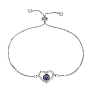 Bracelet mariage coeur bleu