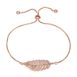 Bracelet mariage feuille Swarovski 2024