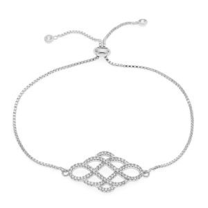 Bracelet mariage motif strassé rétro