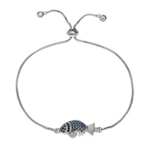 Bracelet mariage original swarovski bleu