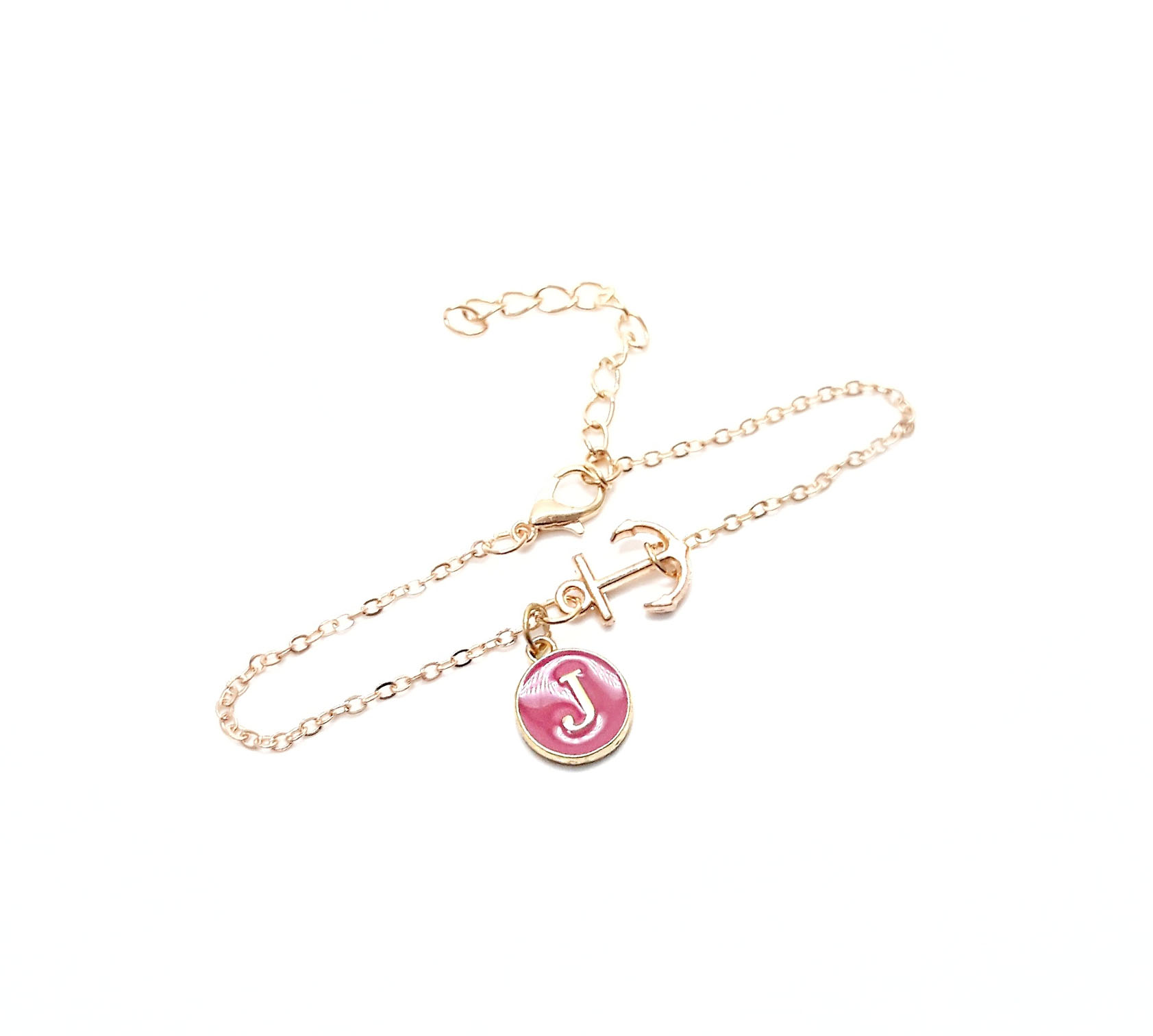 Bracelet personnalisé ancre femme