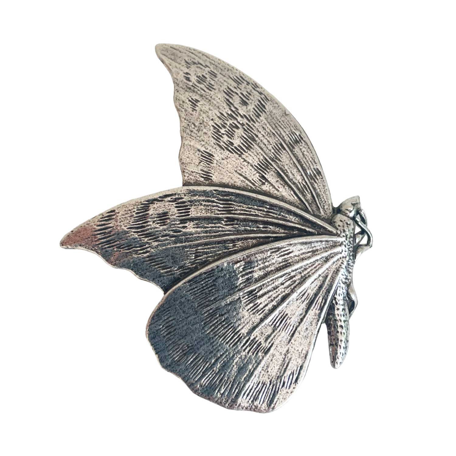 Broche Papillon Argentée